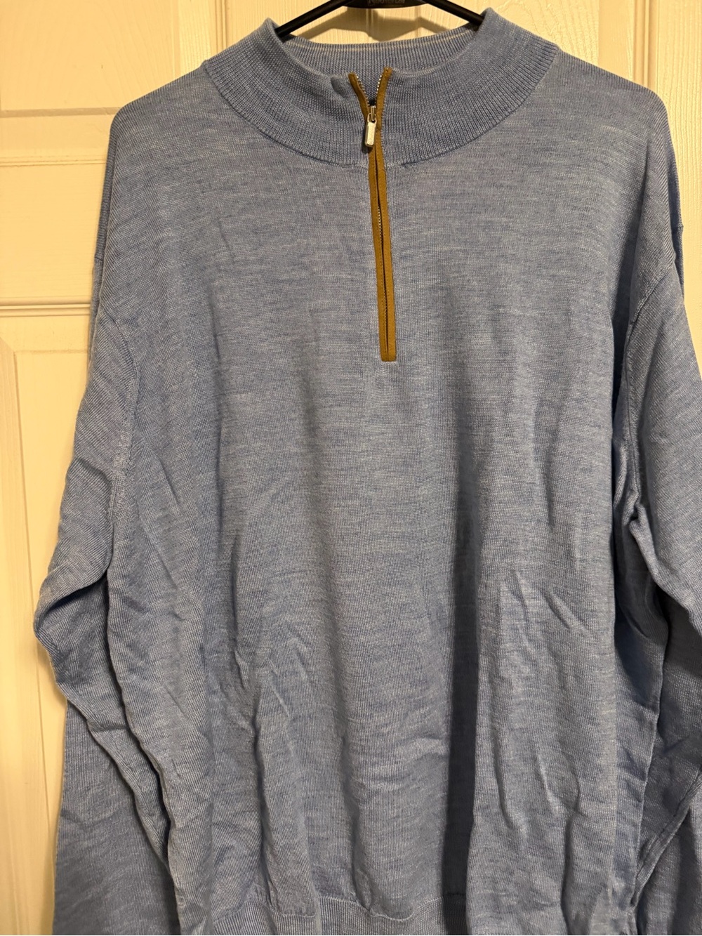 Light Blue Half-Zip Sweater